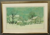 Framed and matted Peter Sculthorpe print