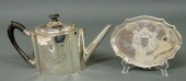 Georgian silver teapot and matching