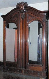 Massive Victorian walnut armoire 156896