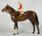 Beswick Horse and Jockey 1862 Brown
