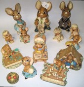 A Collection of Pendelfin Figures including