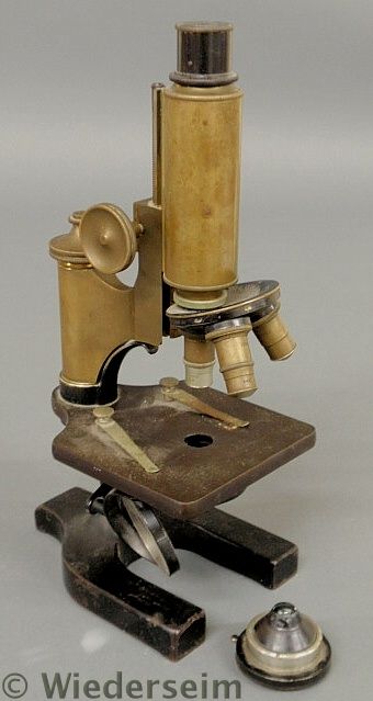 Spencer brass and metal microscope made in