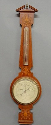English inlaid mahogany banjo form 159c8a