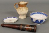 Misc. grouping- 18th c. English pitcher