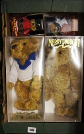 A collection of Merrythought Teddy Bears