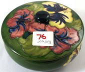 Moorcroft Hibiscus on Green Covered