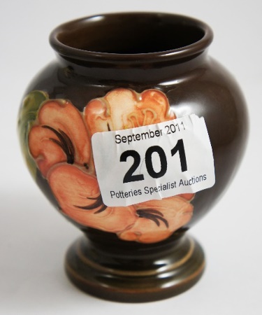 Moorcroft Hibiscus Vase decorated 15a44a