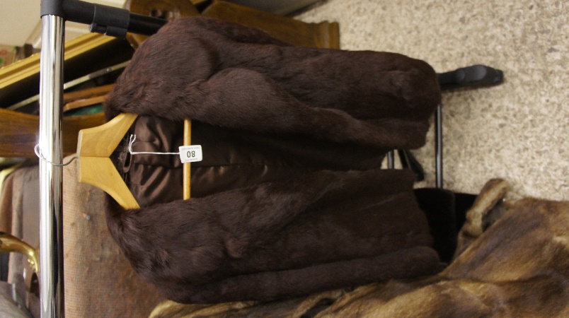 A Ladies Short Fur Coat in Dark 15a919