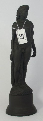 Wedgwood Black Basalt figural Candlestick 158798