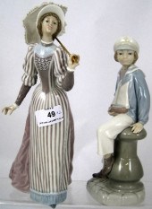 Lladro figure of a Lady with a Parasol