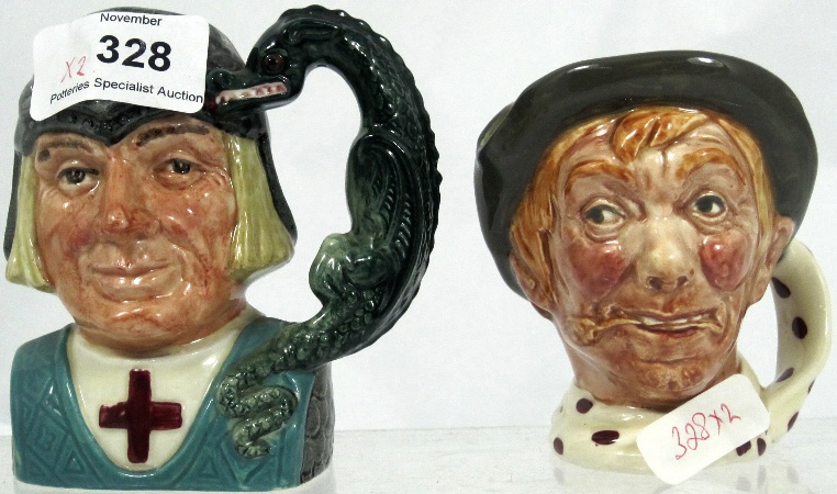 Royal Doulton Small Character Jugs St George