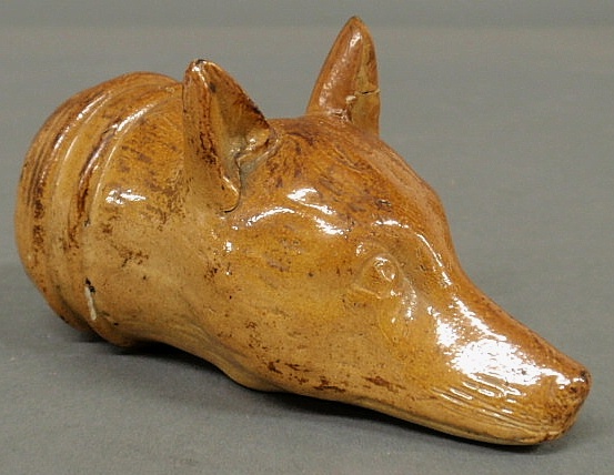 English ceramic fox head bottle 158f40