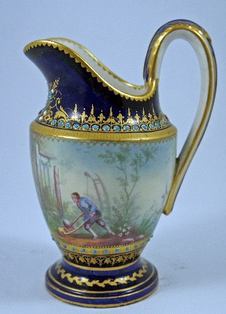 A Sevres Jug handpainted all around 15917b