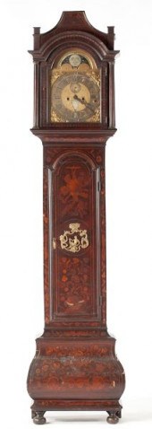 Dutch Marquetry Tall Case Clock18th