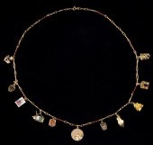 Fine Gold and Enamel Charm Necklace