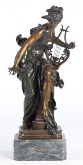 French Bronze Sculpture La Melodieafter