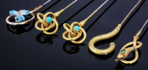 A pair of 9ct gold and turquoise 15c18b