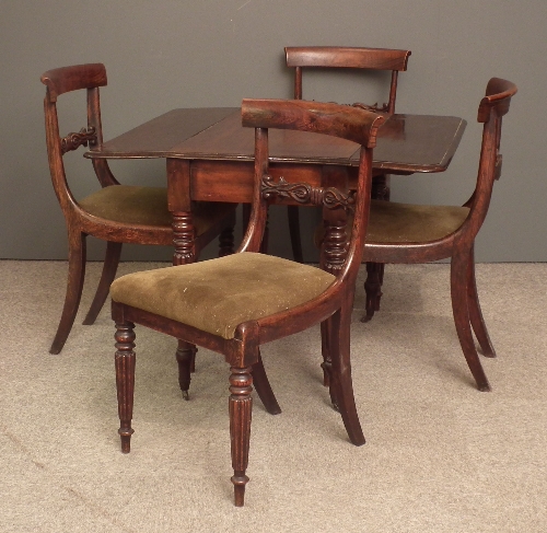 A late Georgian mahogany Pembroke table with