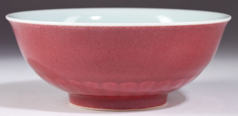Chinese Oxblood Porcelain Bowllow footed 15c7c7