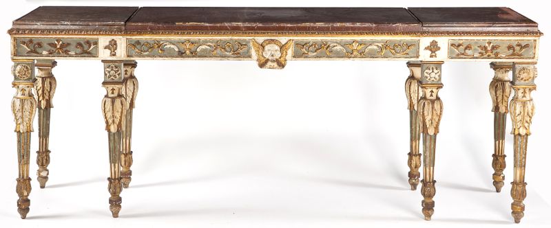 Italian Painted and Parcel Gilt