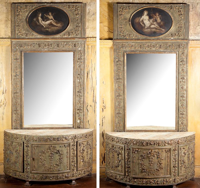 Pair of Italian Commodes with Matching 15c917