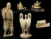 Group of Five Japanese Ivory Carvingsthe