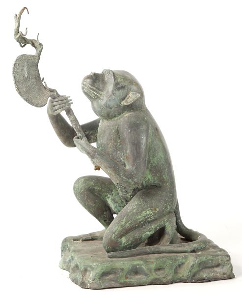 Japanese Bronze Monkey Sculpture19th 15c9f8