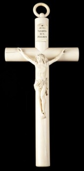 Large Carved Ivory Crucifixlikely 18th