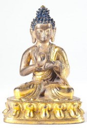 Siamese Gilt Bronze Buddhapossibly 15ca94