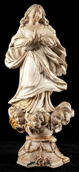 Italian Carved Alabaster Madonna18th century
