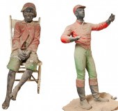 Two Cast Concrete Black Americana Figures19th