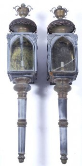 Pair of Carriage Style Lanternsmetal