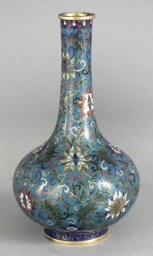 A Chinese bronze and cloisonne enamel