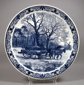 A modern Delft blue and white pottery