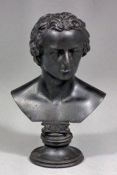 An early 19th Century cast iron bust