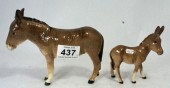 Beswick Donkey 2267 and Donkey Foal