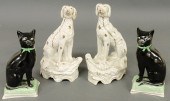 Pair of 19th c Staffordshire seated 15aece