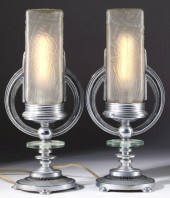 Pair of Art Deco Rembrandt Table Lampssilver