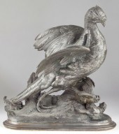 Sculpture of a Pheasant Family 19th