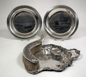 Two Elizabeth II silver circular dishes