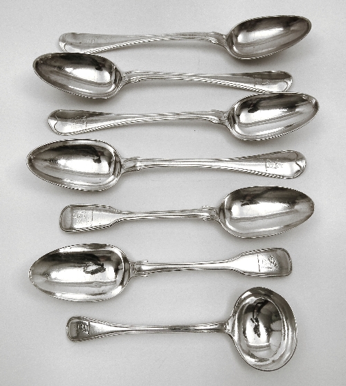 Four George III silver table spoons 15b7e6