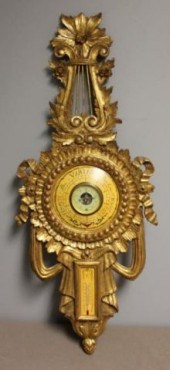 Giltwood French Barometer.From a Larchmont