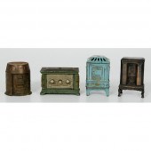 Four Cast Iron Figural Still Banks by