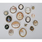 Large Group of Cameo Jewelry Plus An
