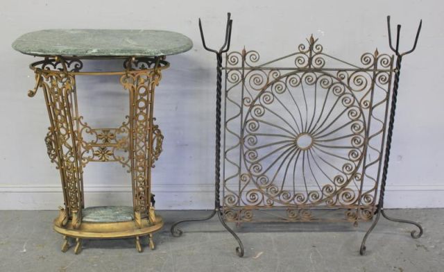 Art Deco Wrought Iron and Brass 15eb89