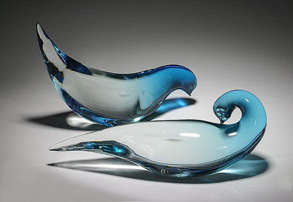 Alfredo Barbini Art Glass Doves 15ecf2