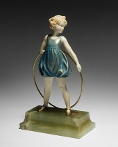 Girl with Hoop by Ferdinand Preiss Ferdinand