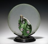 Art Deco Figure Backed by Glass 15ed37