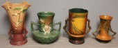 4 Pieces of Roseville Art Pottery Includes 15ef1d