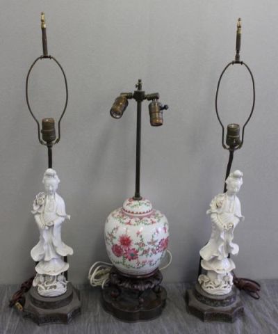 Asian Style Lamp Lot Includes 2 15ef75